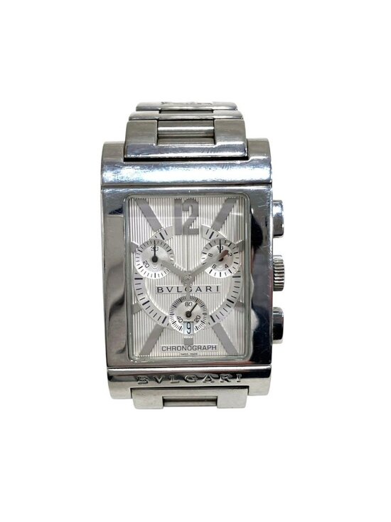 Bvlgari Rettangolo Watch SS Quartz Silver Dial main image 4
